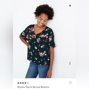 Madewell Rhyme Top, XL, Spruce Blooms